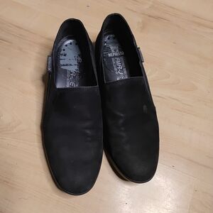 Mephisto Soft Air-jet Korie Suede Leather Sz 7.5 Black Loafers Shoes Womens.